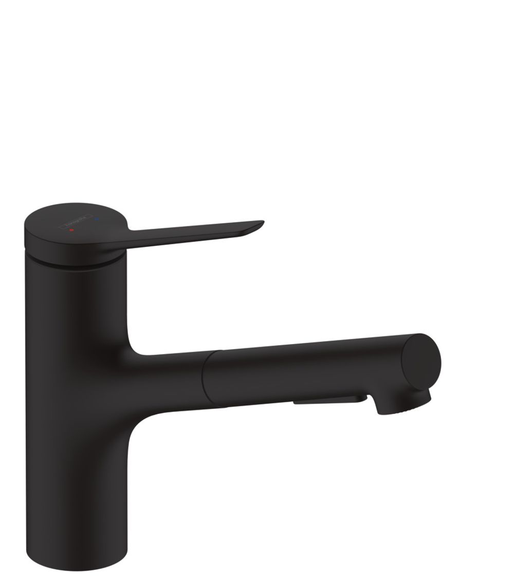 https://raleo.de:443/files/img/11eeea420bb6940092906bba4399b90c/size_l/Hansgrohe-HG-Spueltischmischer-150-Zesis-M33-Ausziehbrause-2jet-mattschwarz-74800670 gallery number 1